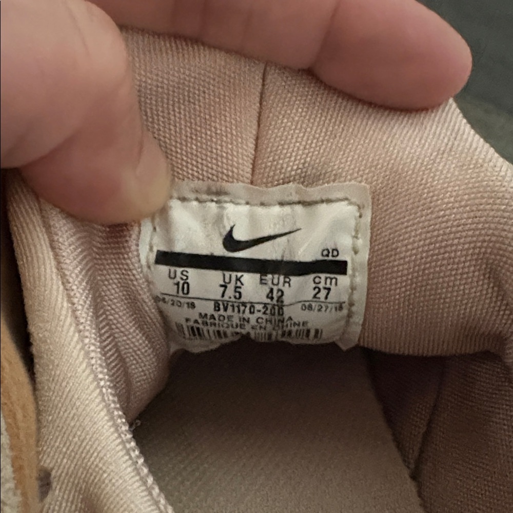 Nike Hurache Particle Beige Sneakers Size 10 - Picture 7 of 7